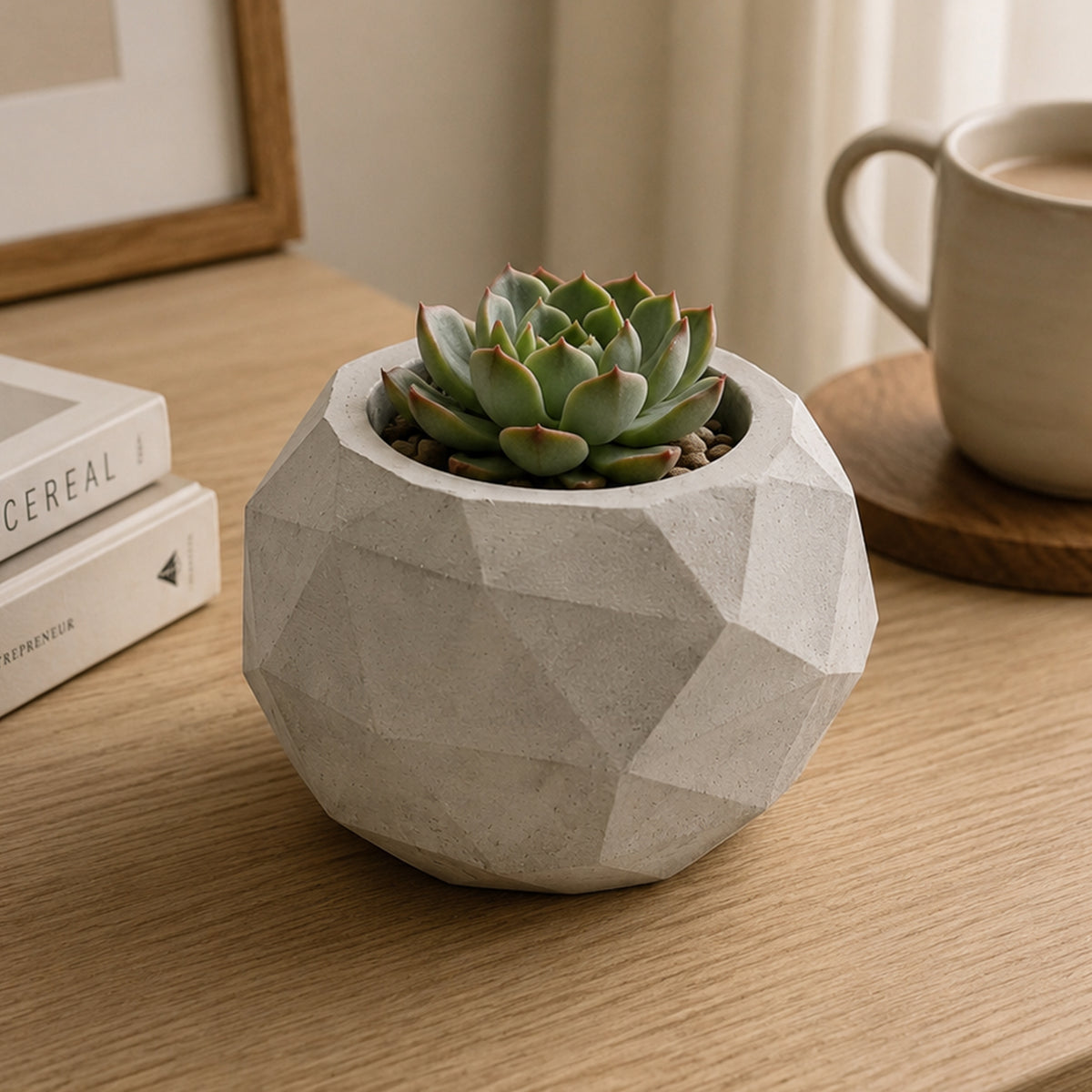 Mono Mini Beton Saksı ve Mumluk